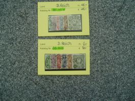 Deutsches Reich Nr. 39/44a + 39/44b teils signiert KW 65.00