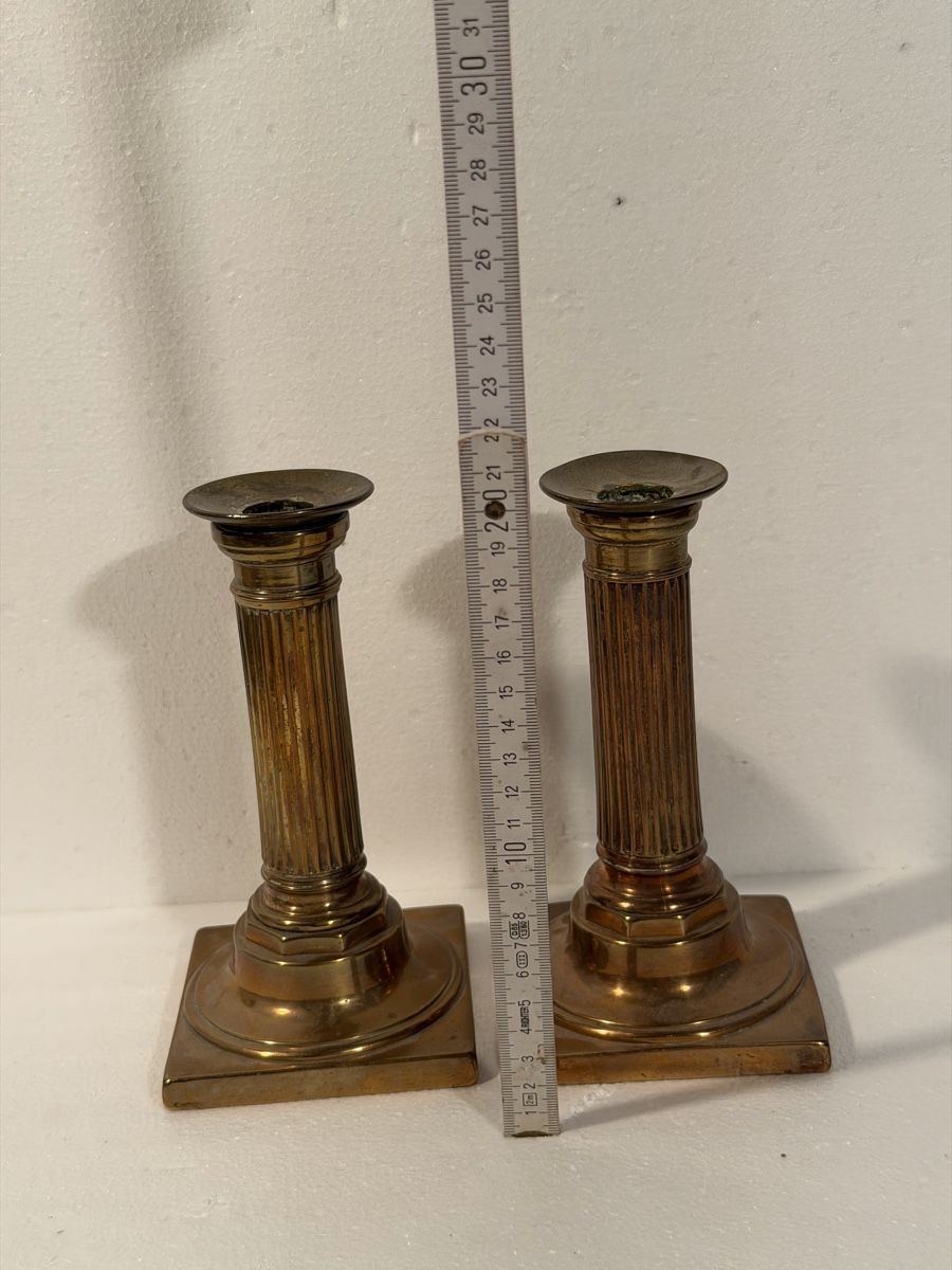 Portacandele: Vintage Brass Candlestick Holders, Pair, Autumn Decor – Usato da Lausanne venduto da vas_cdb2 5
