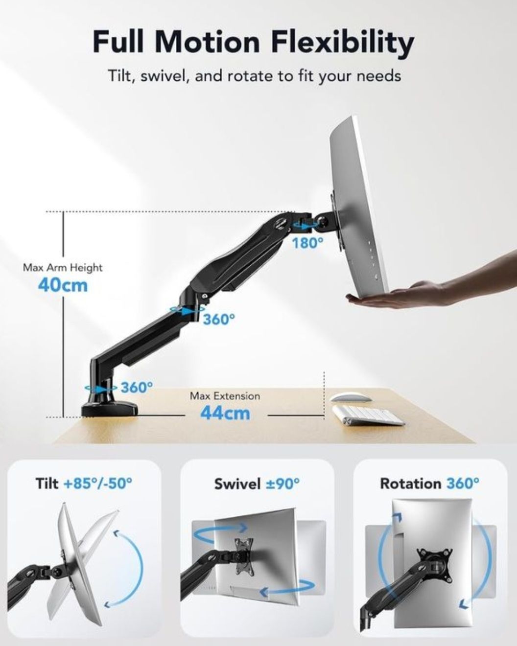 Support d'écran: monitor arm – D'occasion à Zürich par Giuseppe77 3