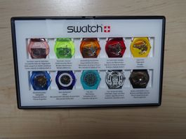 Swatch Special Produktion in 10 Schritten in Vitrine