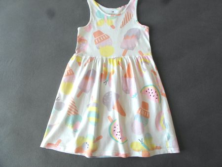 Sommerkleid mit Glace-Motiv - Gr. 122/128