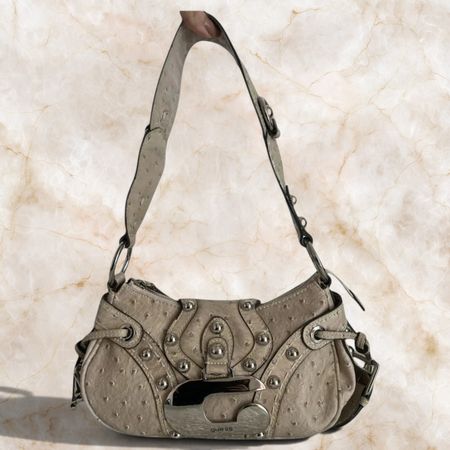 Guess Handtasche, Beige, Vintage-Optik, Nieten-Details