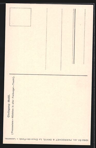 Cartoline postali: Schweiz, Prozessions-Mädchen in alter F – Usato da Berlin venduto da bartko-reher 1