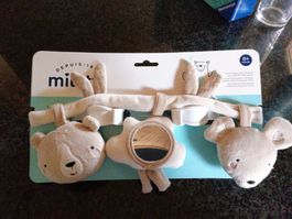 Milette Kinderwagenkette Bär Maus, Spiegel, 0+ Mon.