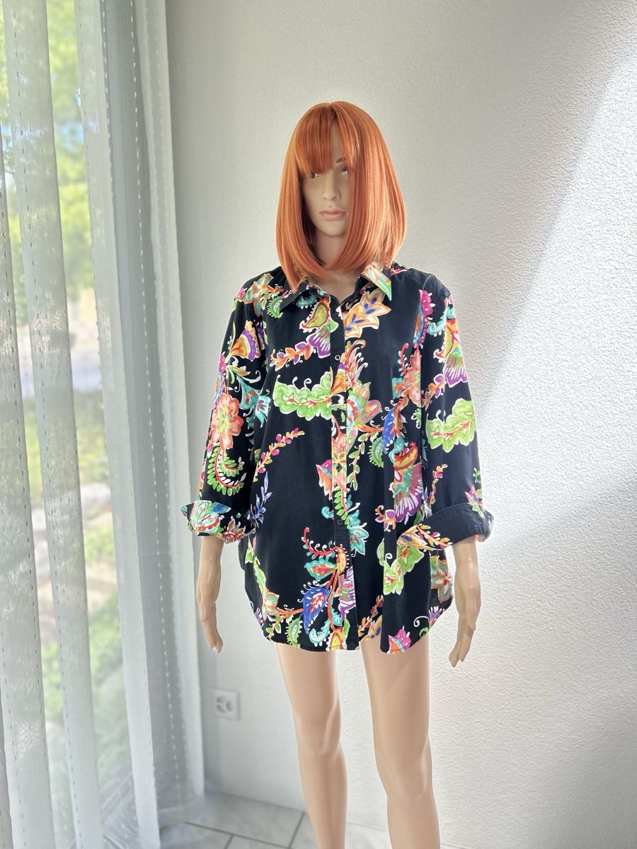 Ralph Lauren Camicette: Bright Floral Ralph Lauren Button-Down Shirt - Size 2X – Nuovo (secondo la descrizione) da Saland venduto da ele_vc96