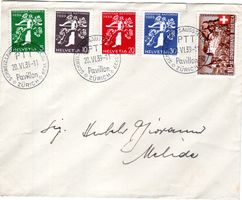 ESPOSIZIONE NAZIONALE 1939 SERIE + LAUPEN NACH MELIDE - LU5