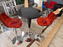 Barset, Bartisch mit 2 Barhocker, ideal für Partyraum