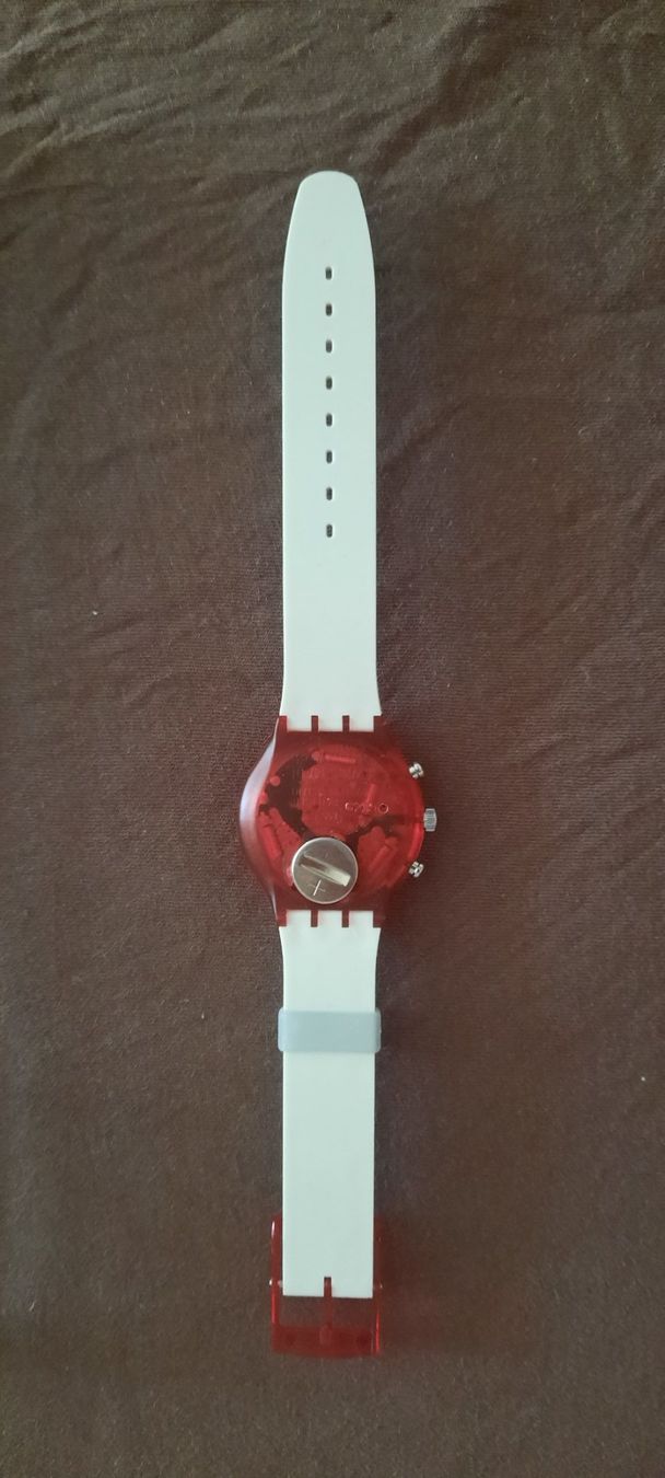 Swatch Orologi: Swatch Chrono Navy Berry – Nuovo e nell'imballaggio originale da Zürich venduto da Accuchek 1