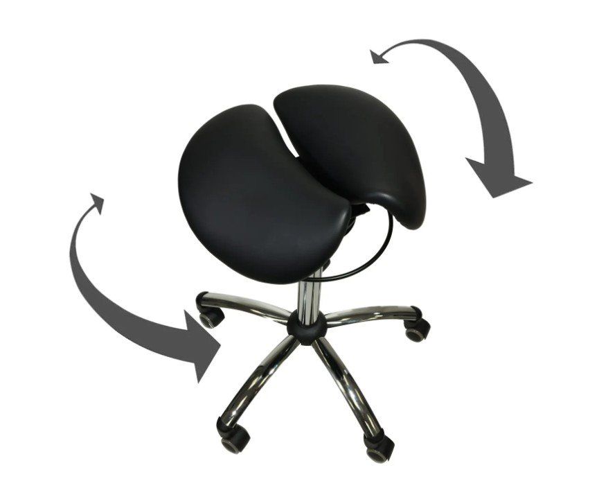 Sgabelli: Sattelhocker mit Swing-Mechanismus SCHWARZ – Nuovo e nell'imballaggio originale da Schaffhausen venduto da Praxis-Nova 4