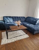 Blaues Ecksofa