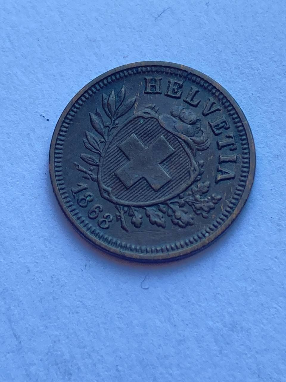 Alle Münzen: Schweiz 1 Rappen 1868 – Gebraucht aus Muralto von manueldisaba01 2