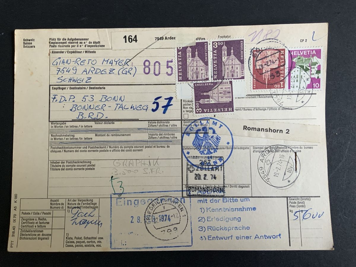 Tutti i francobolli: Ardez Briefmarken – Usato da Binningen venduto da chr_cr5n