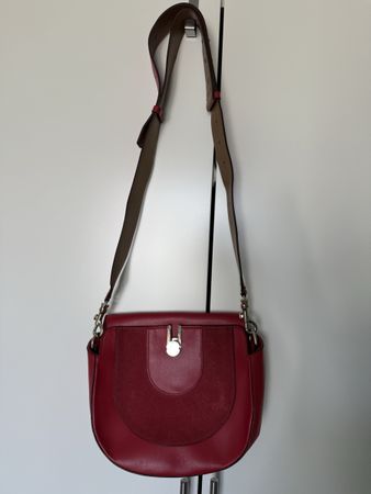 Massimo Dutti Echtleder Handtasche, rot, neuwertig