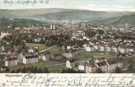 Winterthur (ZH) Stadtpanorama Litho