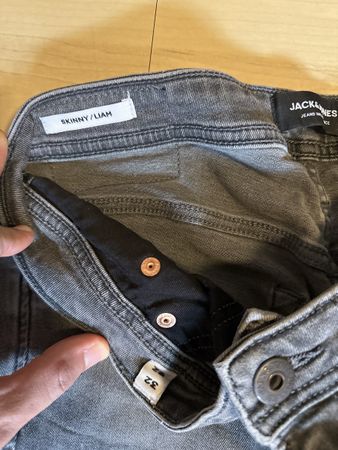 Herren Jeans Jack & Jones Liam Skinny grau Grösse 32
