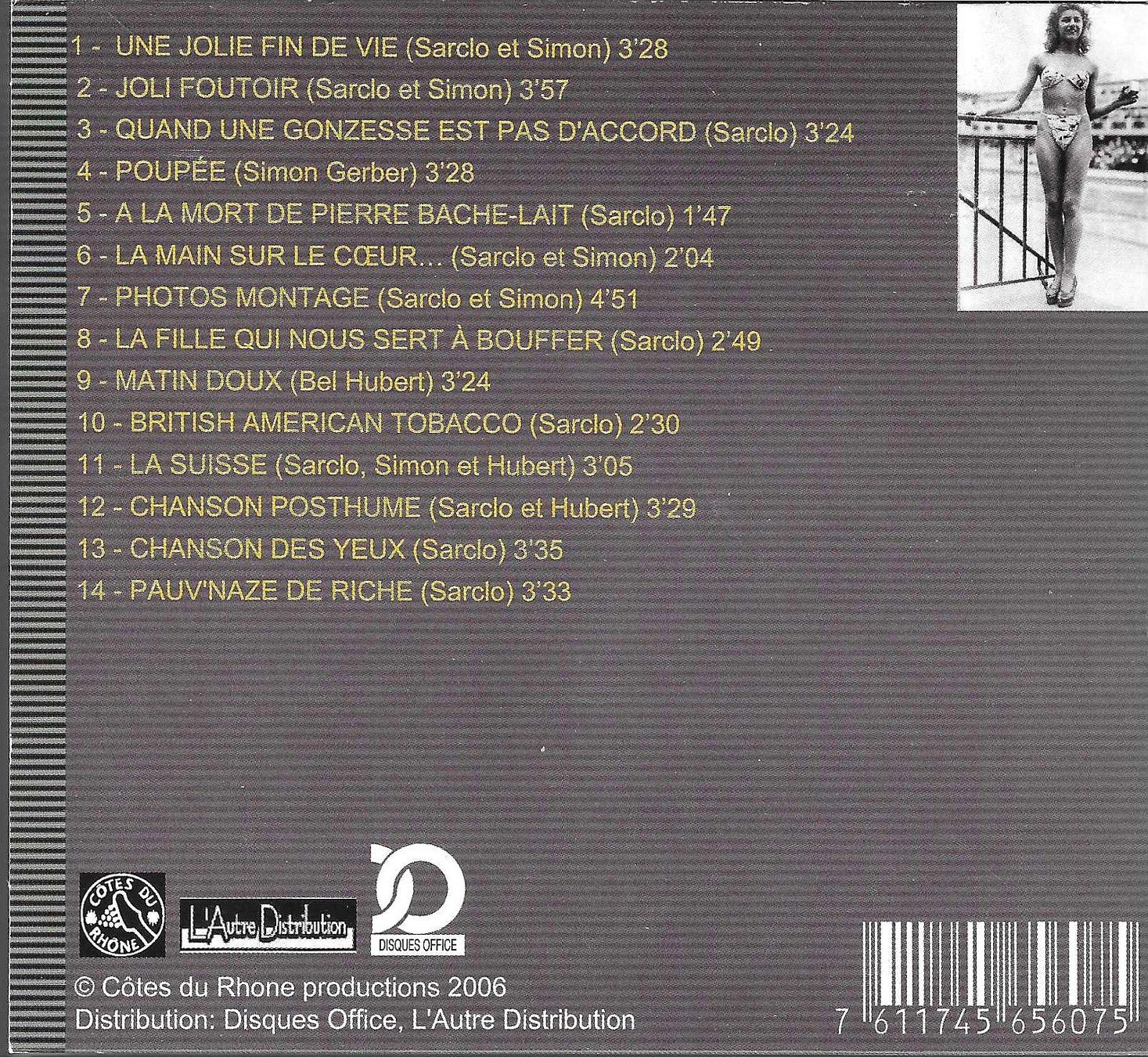 CD: Sarclo CD Diginpack - A tombeau ouvert – Usato da Savagnier venduto da Ne2065 1