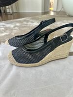 Högl Keilabsatz Espadrilles Damen Schwarz Gr. 38,5 neu