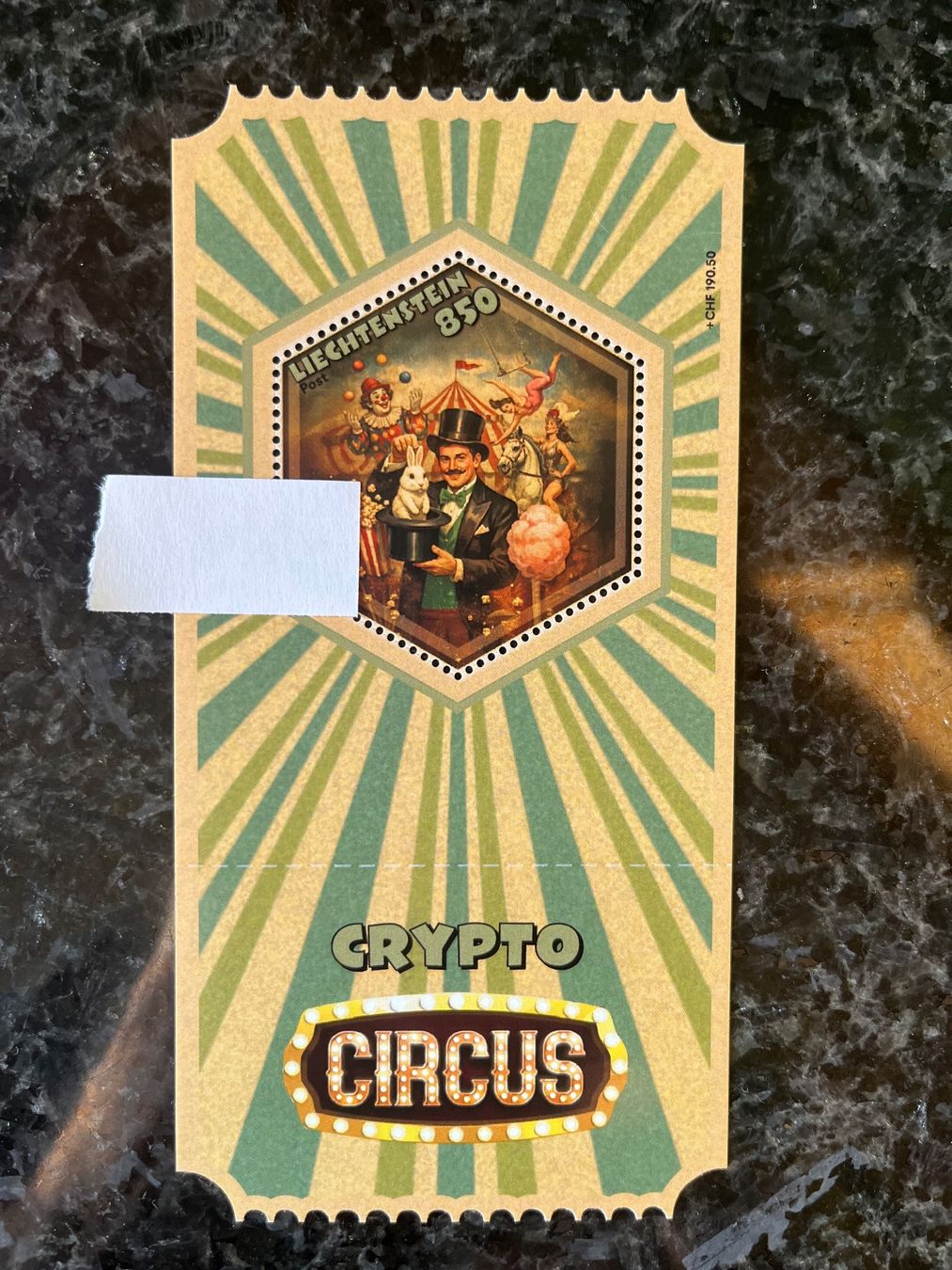 Tutti i francobolli: Krypto Stamp der Zauberer grün - gelbes oder rotes Zelt – Nuovo (secondo la descrizione) da Freidorf TG venduto da ern_7s68
