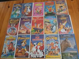 15 Disney VHS Kassetten Zeichentrickfilme gebraucht