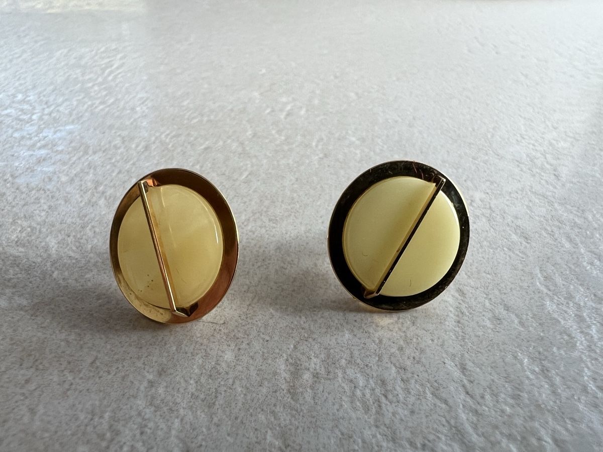 Orecchini pendenti & Orecchini a lobo: Amber gold plated earrings – Nuovo e nell'imballaggio originale da Corsier GE venduto da Karol_save_planet 2