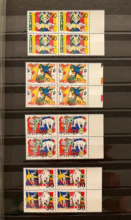 4 x Vierblocks Rolf Knie 1992, postfrisch (Gebraucht) in Rotkreuz für ...