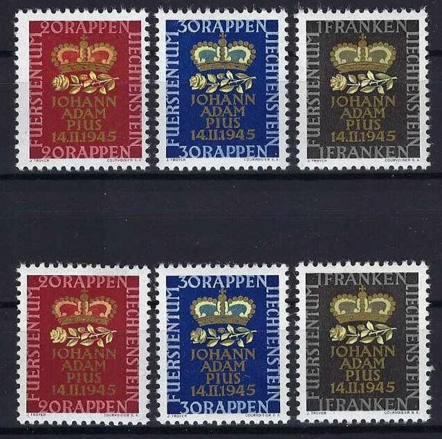 Tutti i francobolli: Lichtenstein 1945 Saubere Serien postfrisch – Usato da Hitzkirch venduto da walti1959