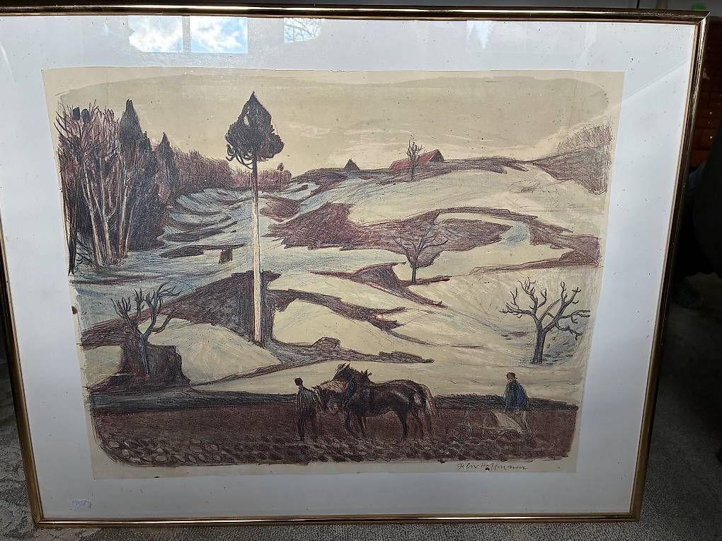 Dipinti: Winterlandschaft von Felix Hoffmann – Usato da Niedergösgen venduto da Eden07 1