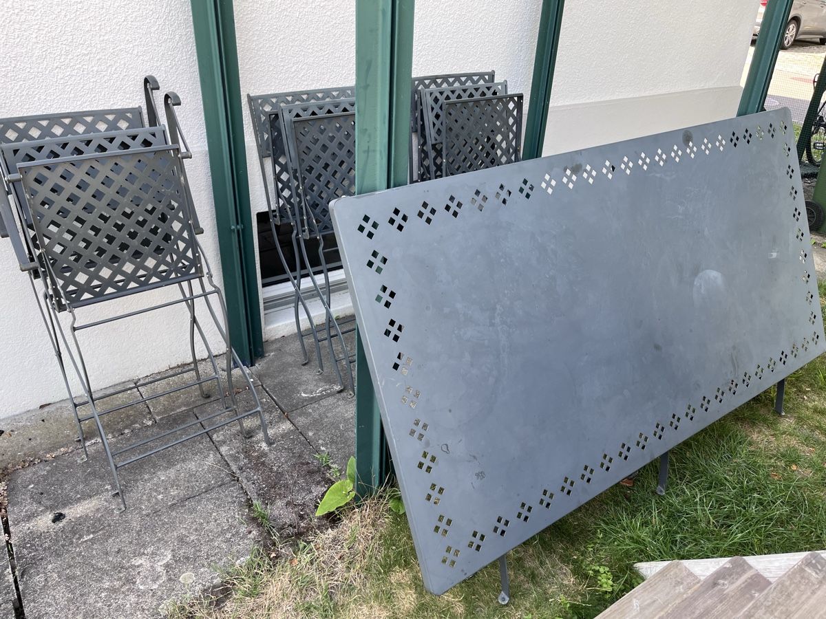 Tische: Gartentisch klappbar inkl. 6 Stühle – Gebraucht aus Wallisellen von jkellenberger 1