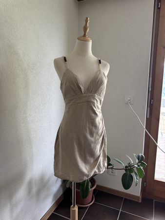 Mini-robe en lin/Minikleid aus Leinen Gr.S