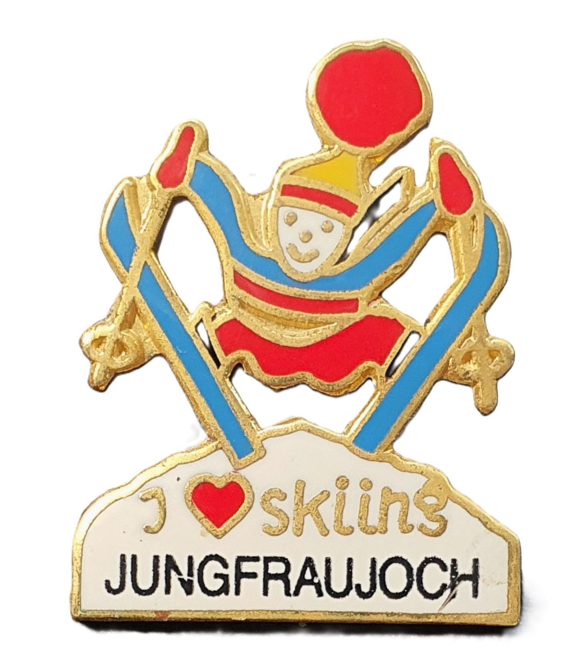 Placchette & Badge: U329 - Pin J Like skiing Jungfraujoch – Usato da Reinach BL venduto da Boston-Verkauf