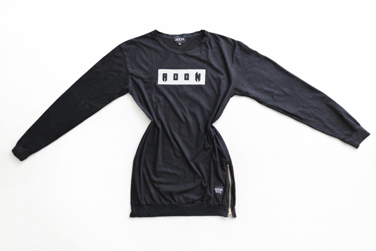 Tuniche: ADON Damen Longsweat Schwarz mit Seitenzip – Nuovo (secondo la descrizione) da Fully venduto da VaneaSelection