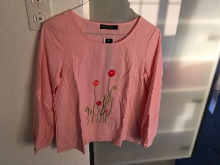 Rosa Bluse Gr M 100% Baumwolle
