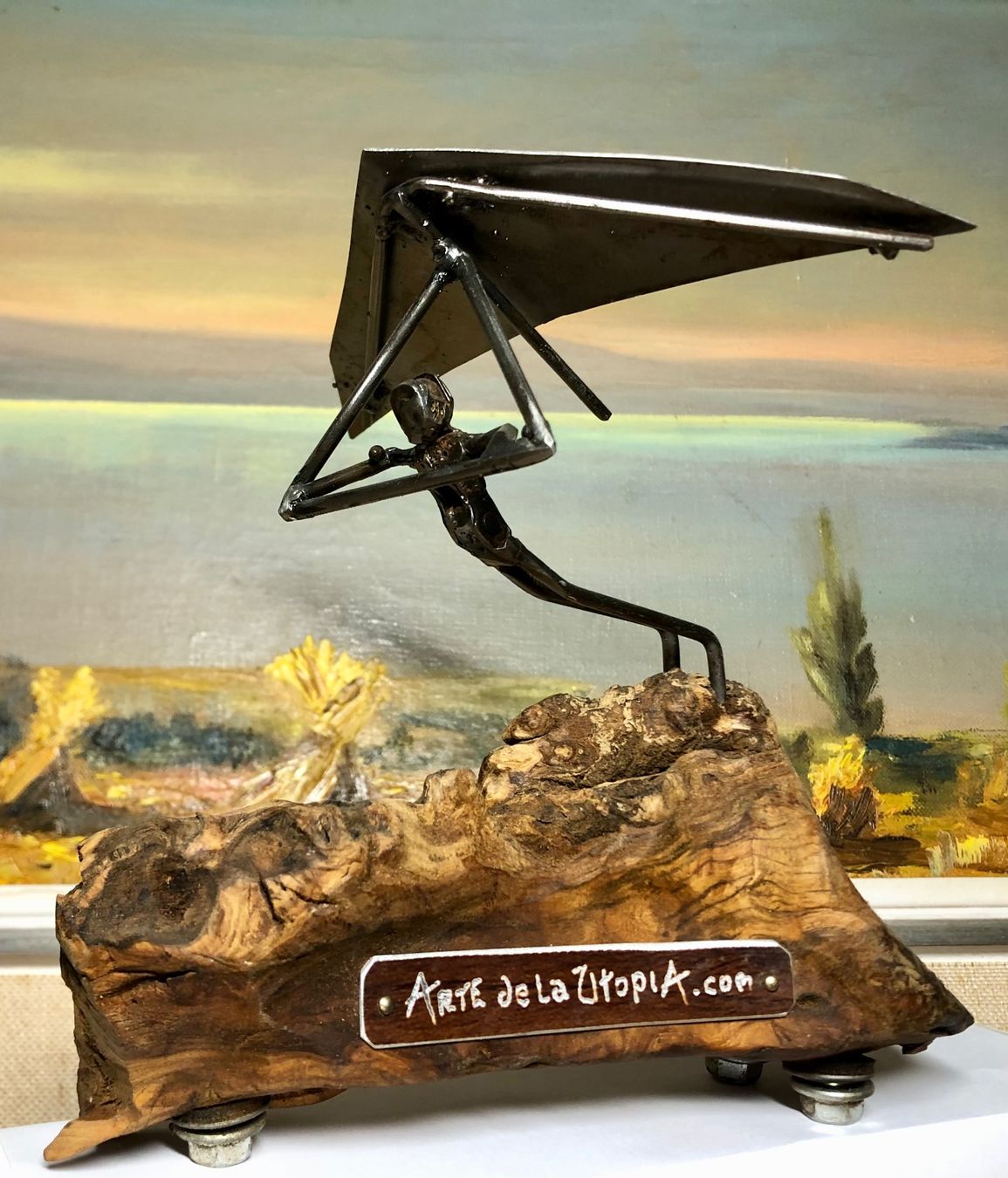 Sculture & Statue: Hangglider Flugdrache Skulptur – Nuovo e nell'imballaggio originale da allschwil venduto da Admin1456