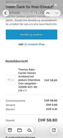 Thomas Sabo gold Armband ORIGINAL NEU