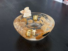 Traumlicht Glas Kerzenhalter mit Engel-Made in Germany -NEU!