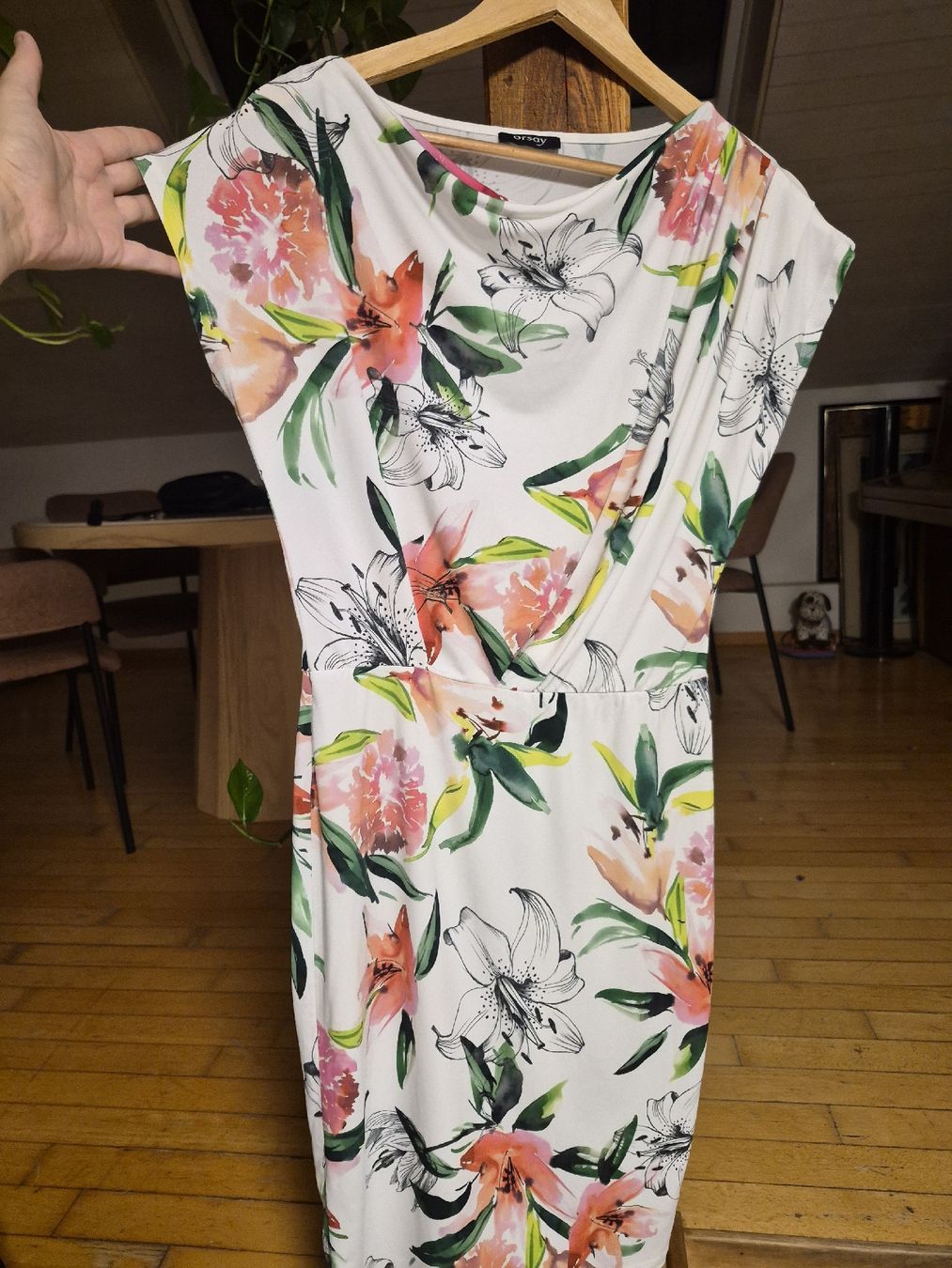 Vestiti: Kleid Orsay weiss mit Blumenmuster Gr M – Usato da Frauenfeld venduto da mel_2gqy 1
