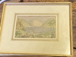 Altes detailgetreues Miniatur Aquarell Anonym
