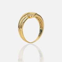 Ring aus 18-karätigem Gelbgold mit 6 Brillanten