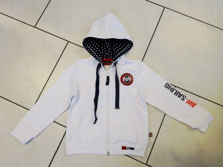 Sweat Jacke weiss Hoodie Grösse 128