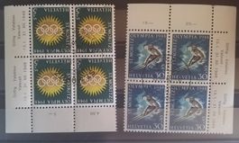4178) W25x, 28x,Olympische Spiele im 4-Block Kt. 600.-
