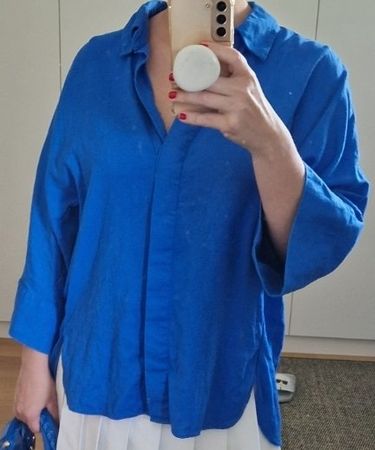 Zara Bluse, Grösse M, Leinen Viskosewie neu