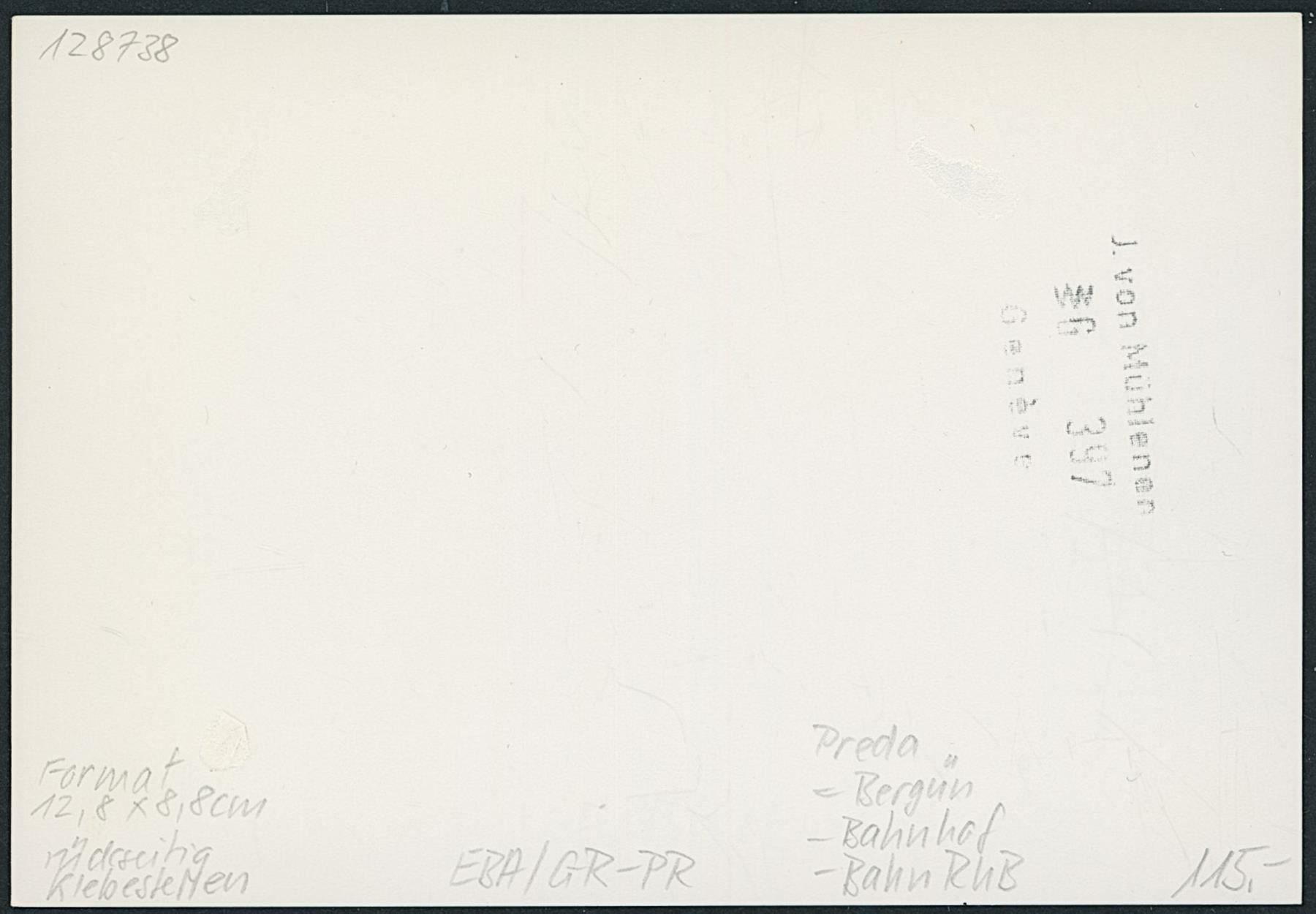 Cartoline postali: GR Preda - Albula Rhätische Bahn RhB – Usato da Schindellegi venduto da leecollect 1