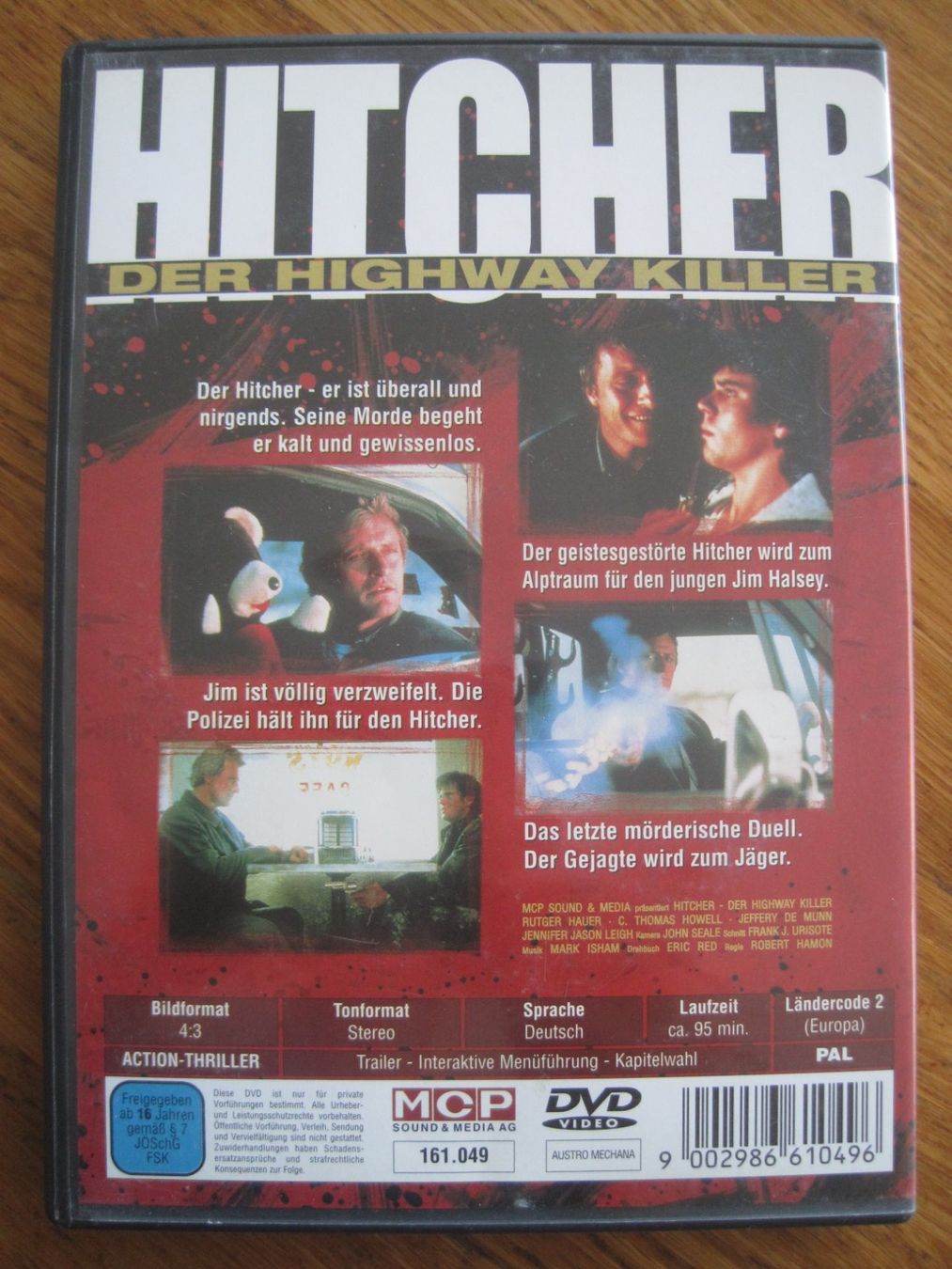 Tutti i DVDs: HITCHER Der Highway Killer Rutger Hauer  Kult  DVD – Usato da Gossau SG venduto da Noryflory 1