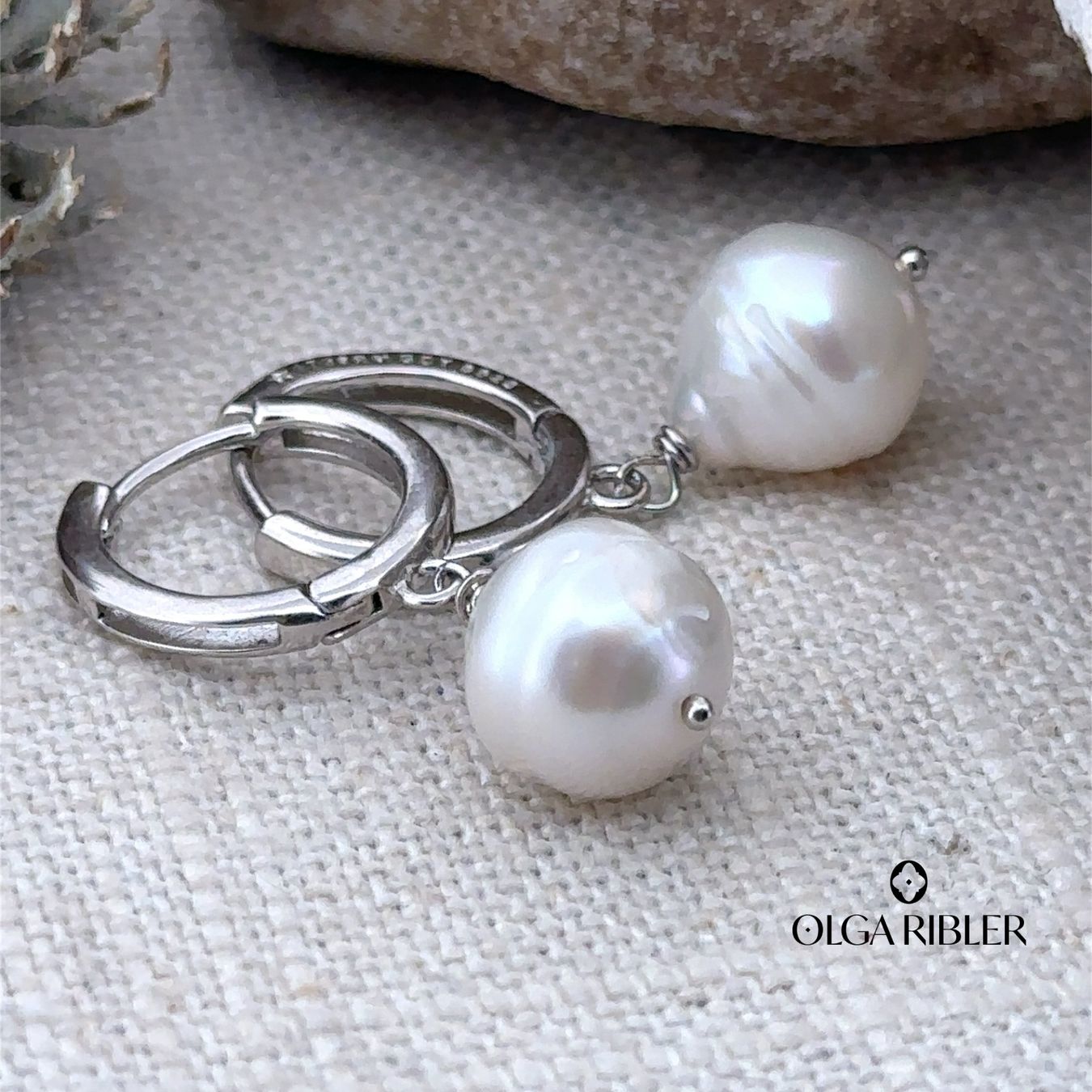 Olga Ribler Orecchini pendenti & Orecchini a lobo: Sterling Silber 925 Creolen mit Perlen – Nuovo (secondo la descrizione) da Luzern venduto da Schmuckoutlet 6