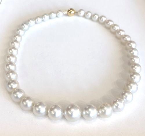 Catenine: Südsee Perlen Collier, 10-15.2mm, 9300.- – Nuovo e nell'imballaggio originale da Zürich venduto da juwelier-damken