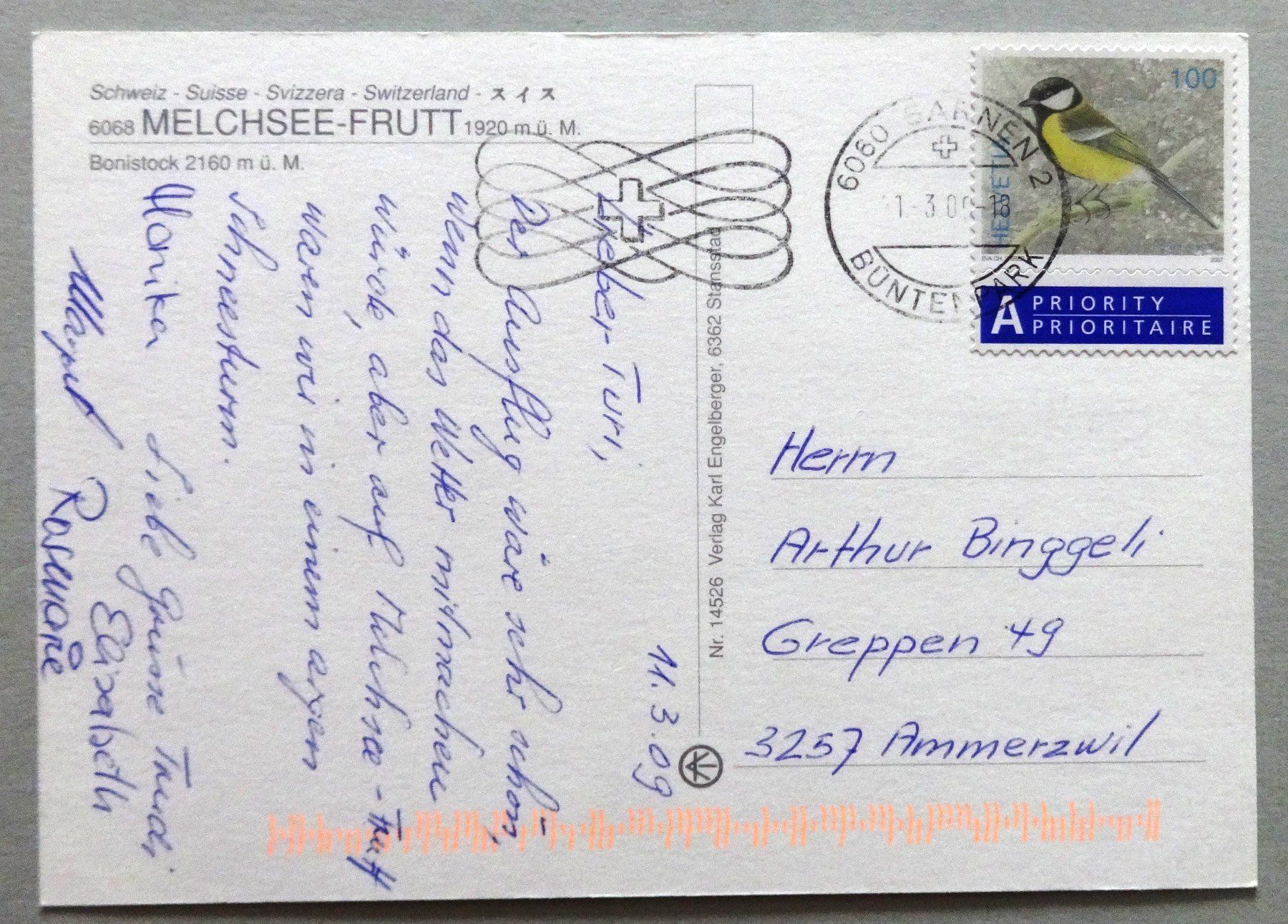 Cartoline postali: Melchsee-Frutt 1920 m ü.M. – Usato da Fétigny venduto da Billy2miny 1