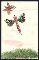 Schmetterlinge und Libelle aus Briefmark