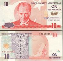 türkei 10 YTL unz bankfrisch