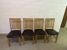 4x Essstühle aus Holz