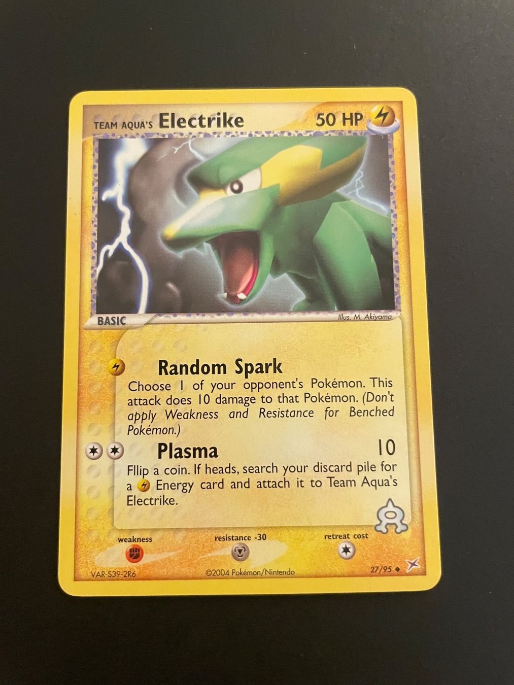 Pokémon Carte collezionabili: Electrike 27/95 EX Team Magma VS Team Aqua – Usato da Zürich venduto da pokemon_cards